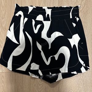 a new day Black and White High Waist Women's Shorts
